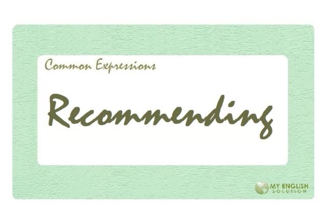 Useful Expressions-Recommending