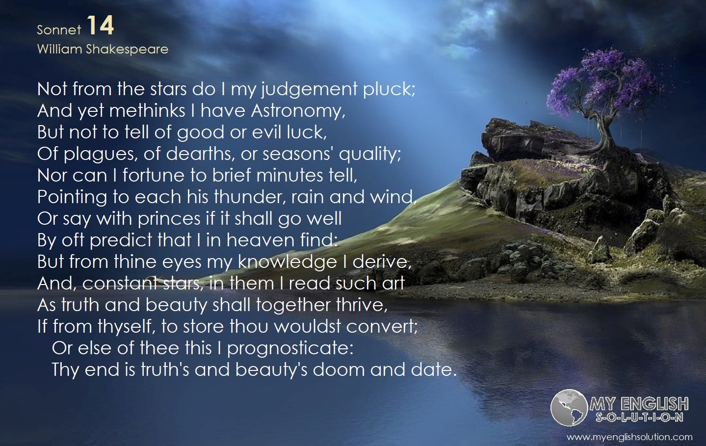 Sonnet No_014_william shakespeare_not from the stars do I my judgement pluck